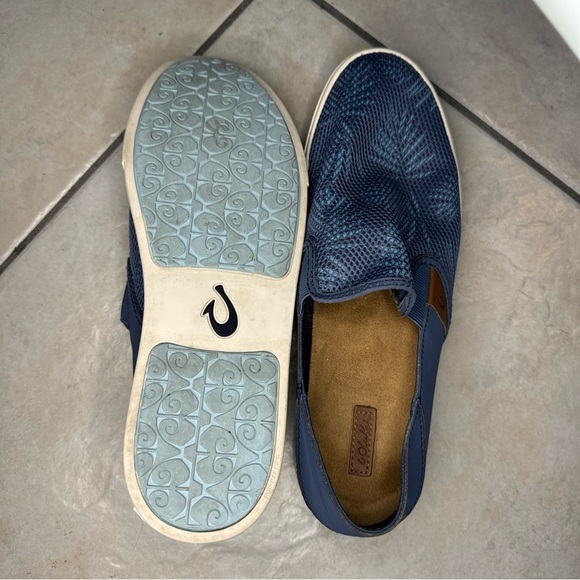 Women’s Olukai Blue Palm slip ons size 10 - Picture 7 of 9